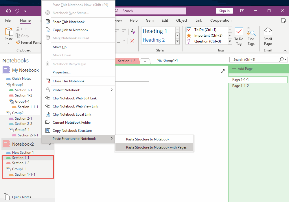 How to Convert a OneNote Section Group to a Notebook? Office OneNote