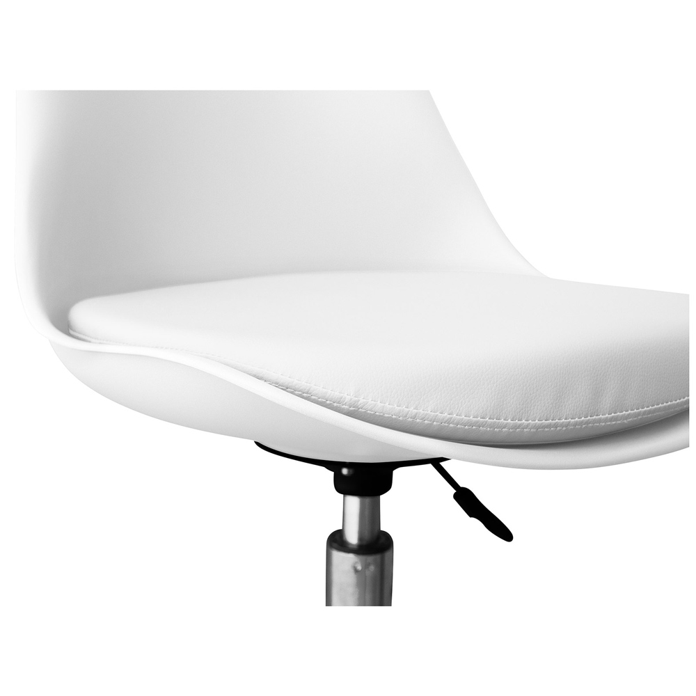 Buy Office Chair with Wheels Swivel Desk Chair Tulip White 58487 in