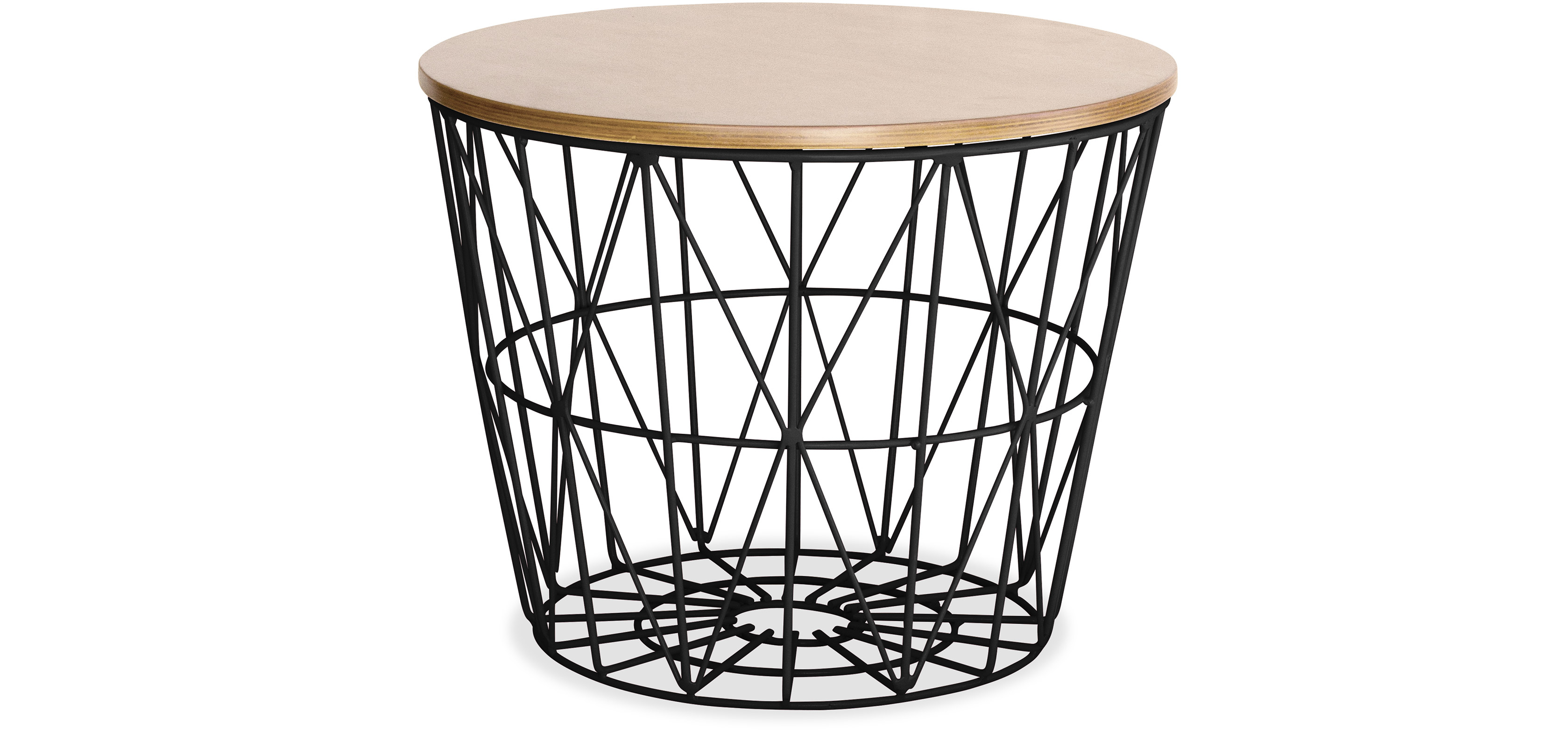 Buy Basket Side table Black 58416 in the UK Privatefloor