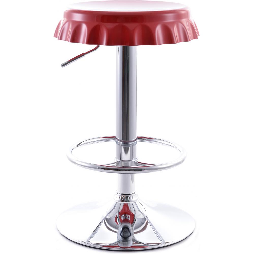 Buy Swivel Chromed Bottle Cap Bar Stool Black 49737 in the UK