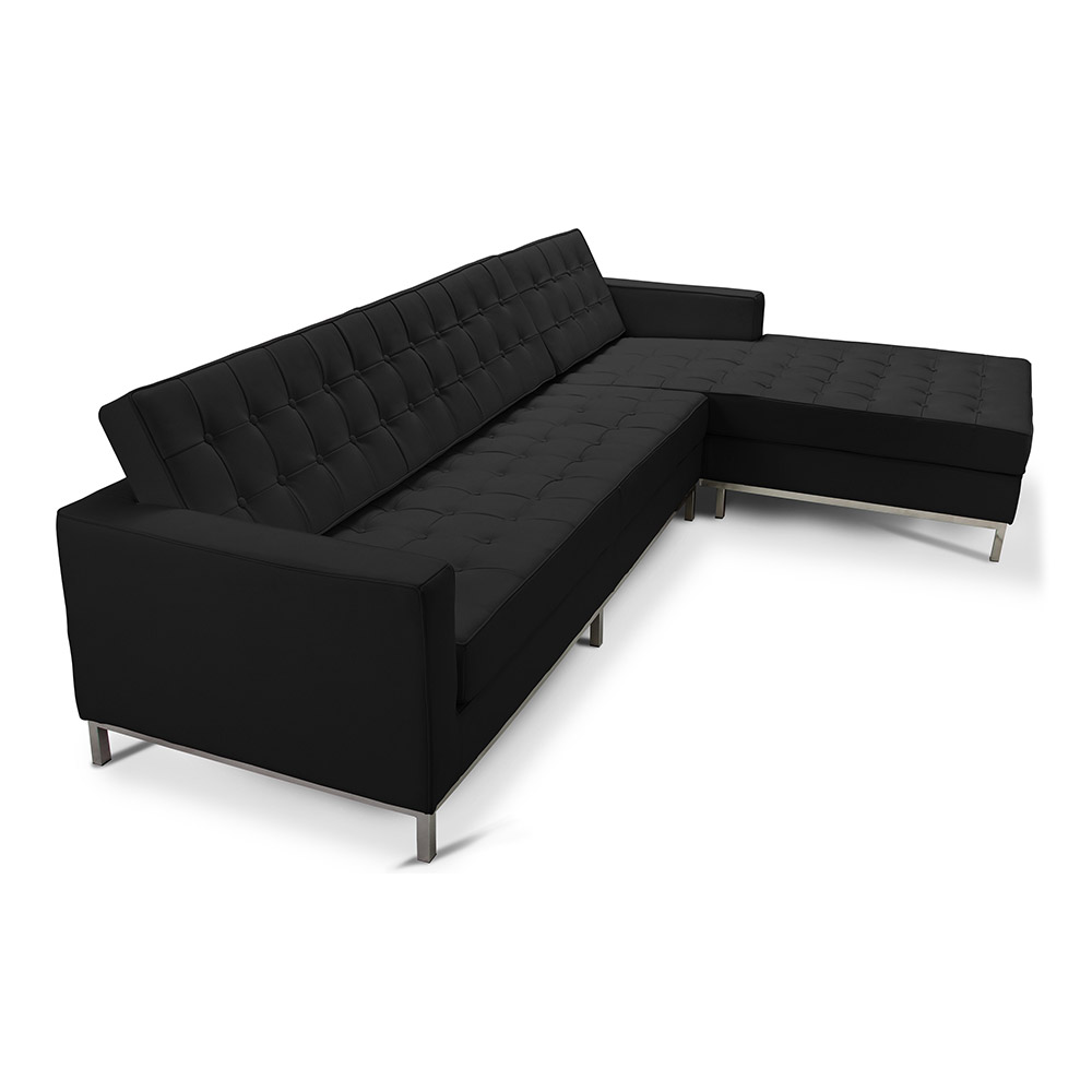 Buy Design Corner Sofa Florence Knoll style Right Angle Faux