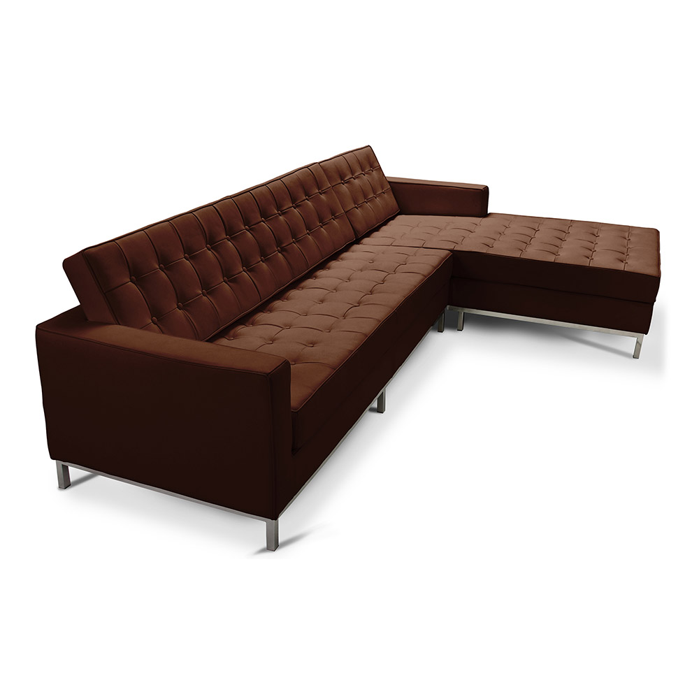 Buy Design Corner Sofa Florence Knoll style Right Angle Faux