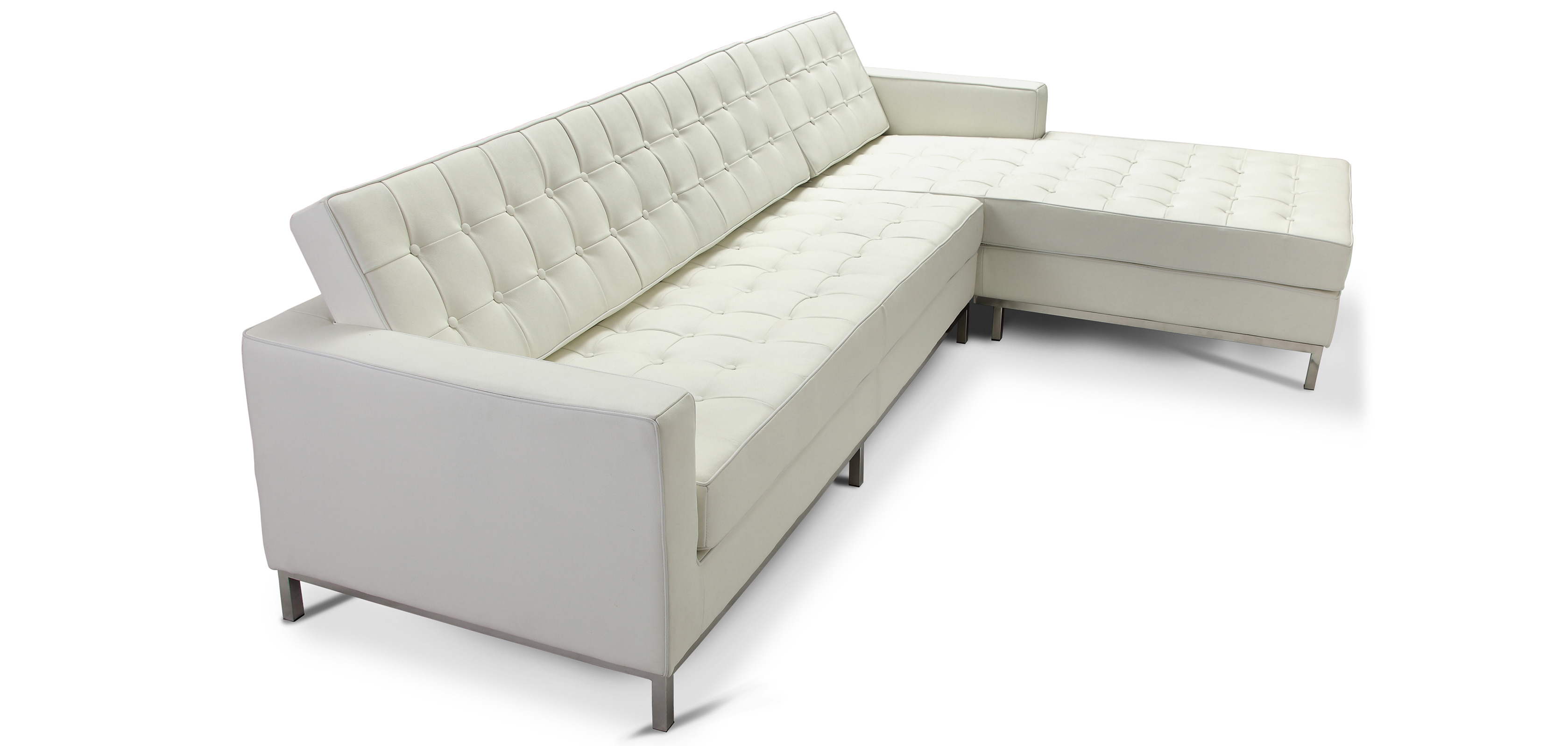 Buy Design Corner Sofa Florence Knoll style Right Angle Faux