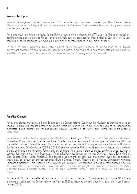 Score Les Cornichons James Booker