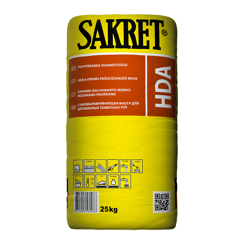 HDA / Selflevelling compound for wooden floors SAKRET Latvija