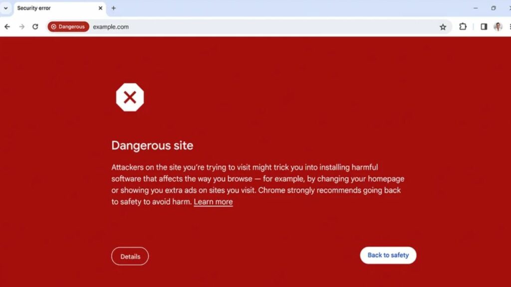 Google Chrome will block dangerous websites!