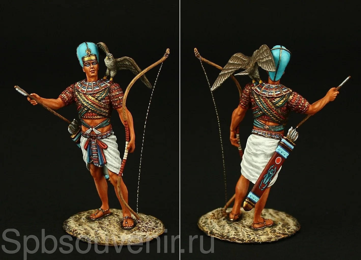 Egyptian Pharaoh with Falcon ANCIENT EGYPT ELITE (TOP) QUALITY TIN TOY