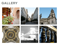 Gallery with Square Tiles