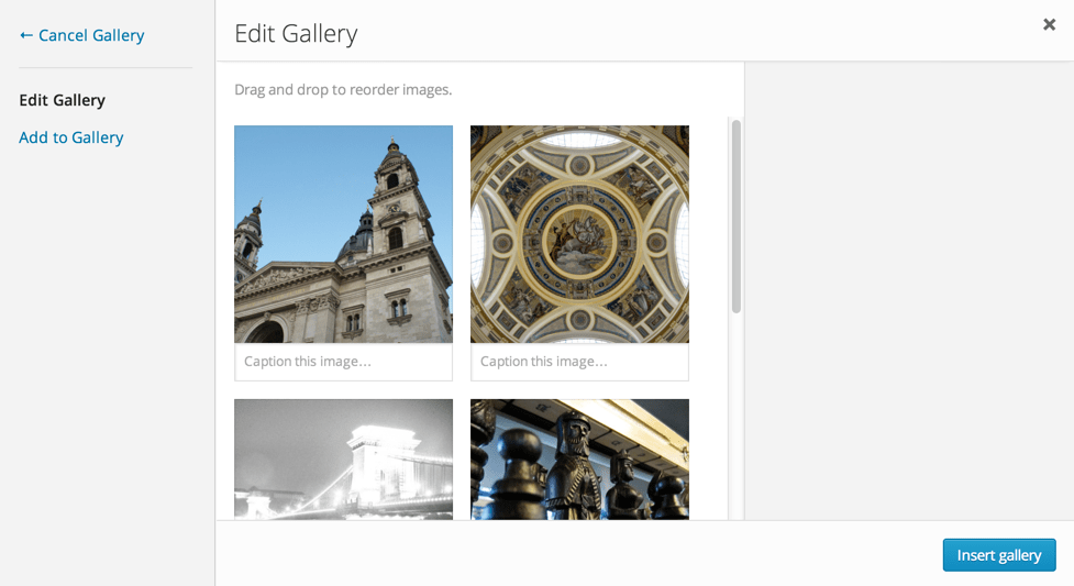 Edit and Insert Gallery