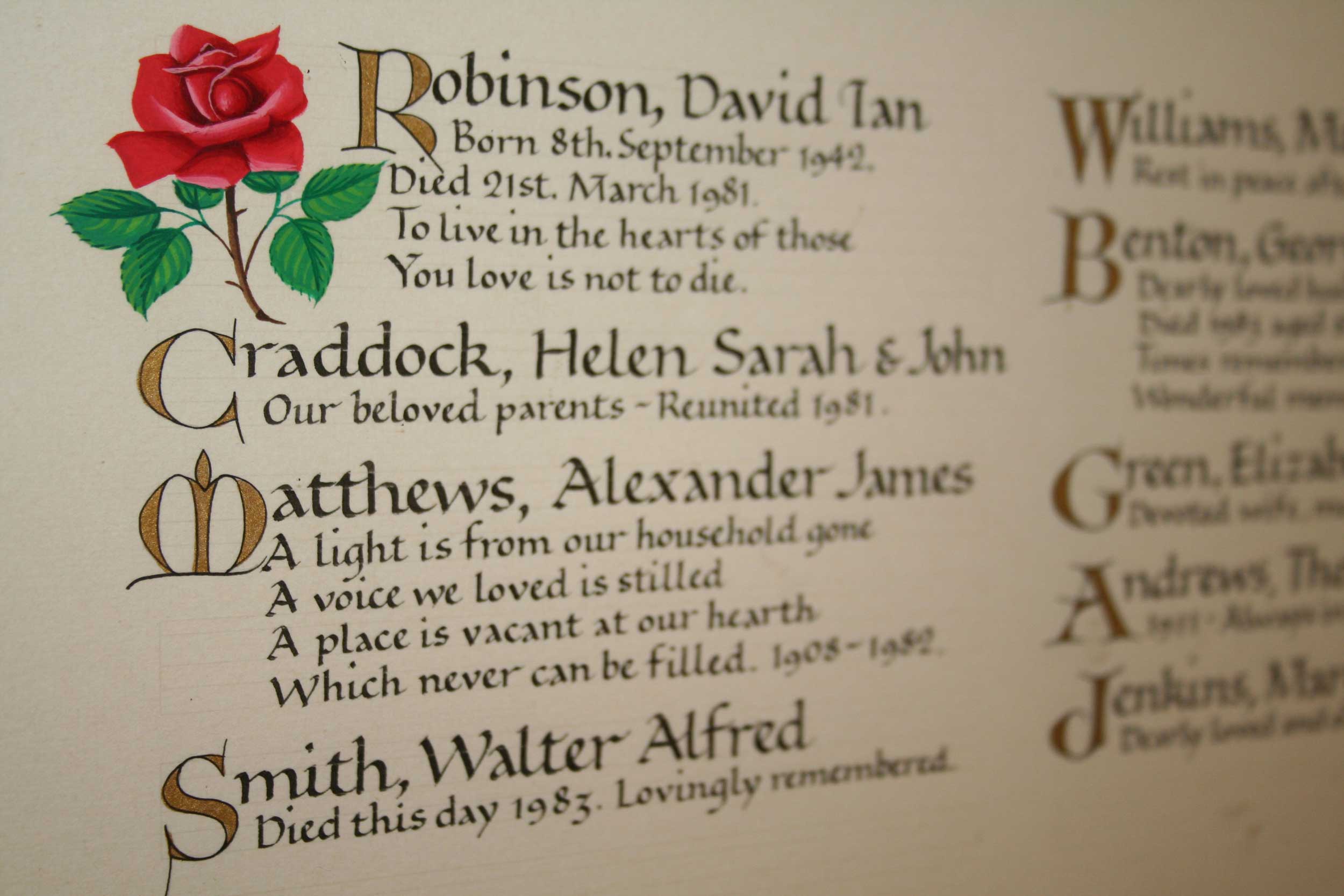 Book of remembrance Enable
