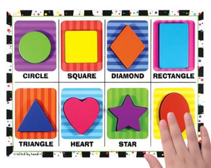 VI Shapes Puzzle with Braille Enabling Devices