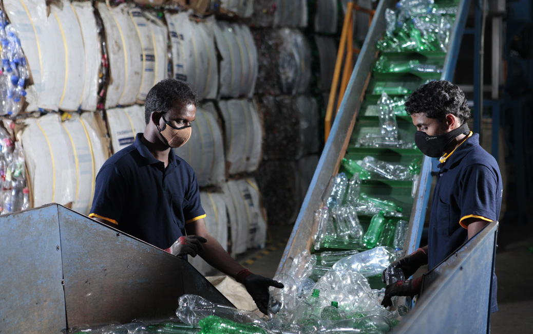 Eco Spindles leads the way in plastic recycling by spinning 90 million PET bottles to yarn every