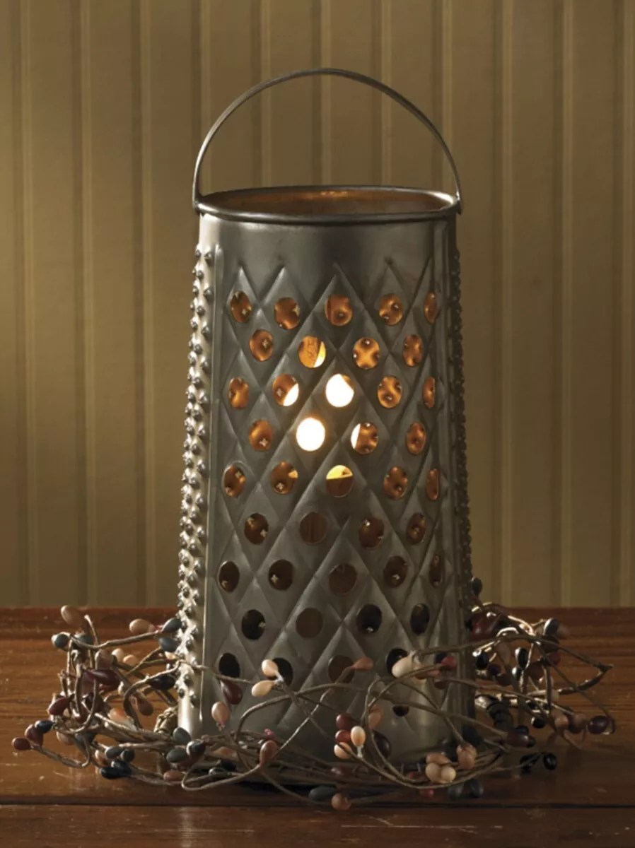 Night Light Accent Lamp Metal Cheese Grater