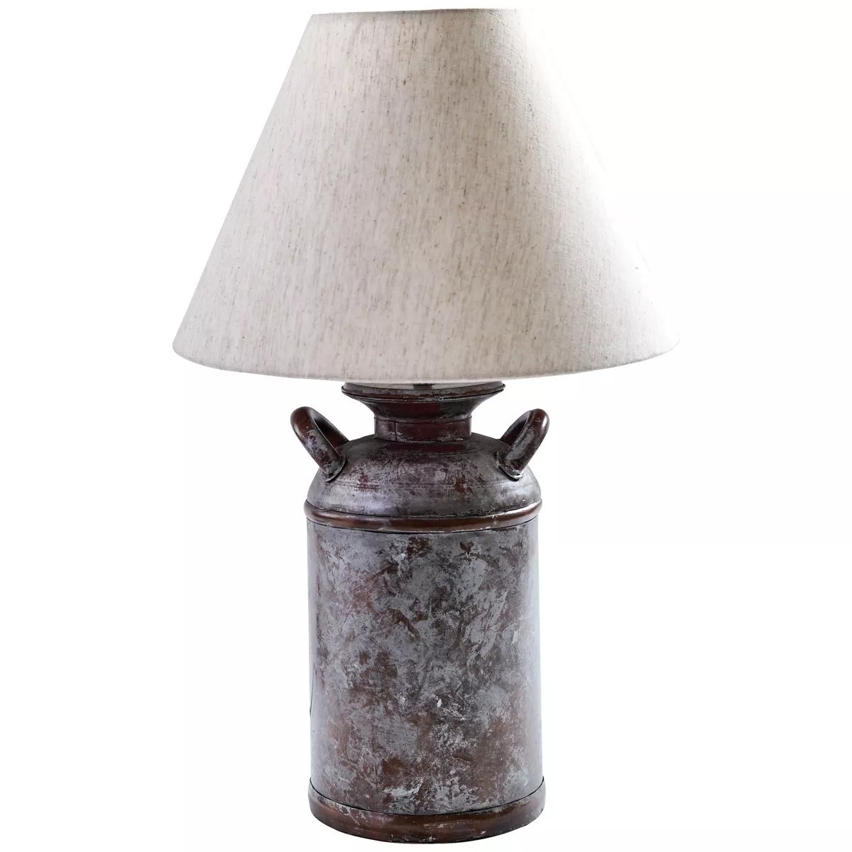 Galvanized Metal Milk Can Table Lamp