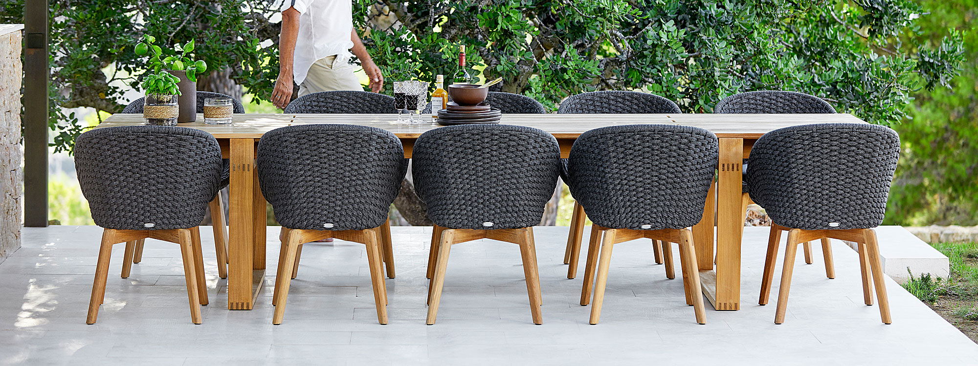 Peacock Woven Garden Dining Chair Caneline Outdoor Furniture