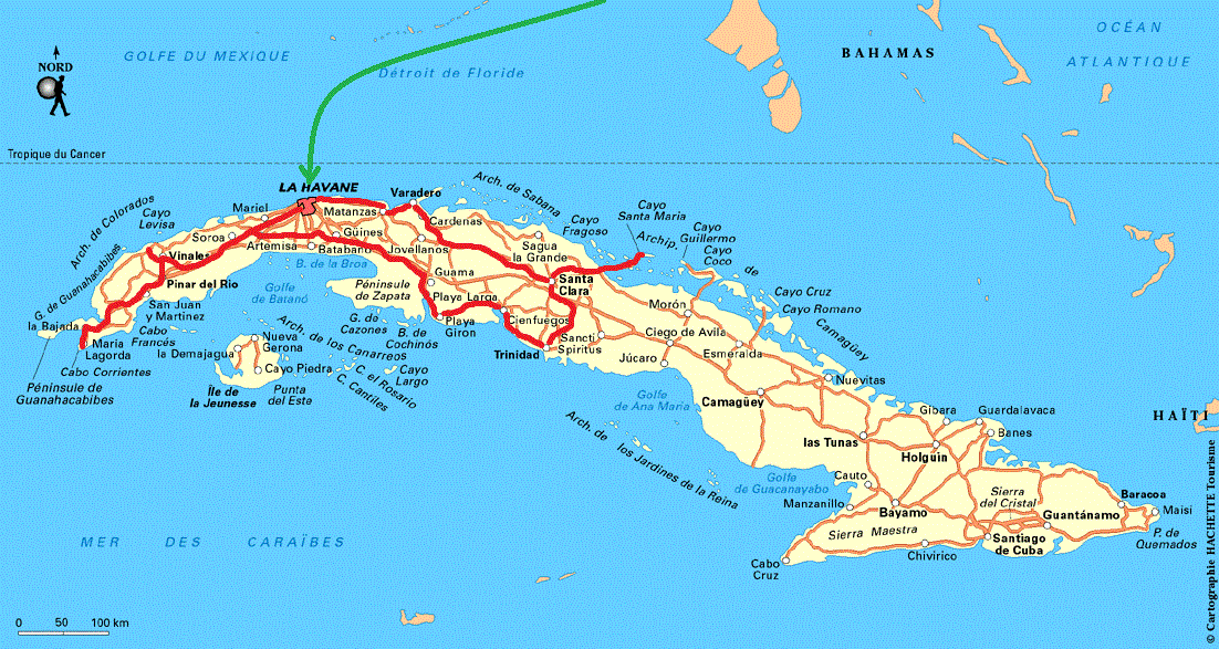Les Défis De La Carte Touristique Pour Cuba Voyage Cuba La Havanne