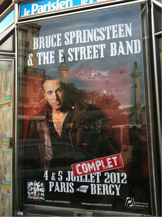 Bruce Springsteen, 4th of July, Paris Bercy · A l'encre violette