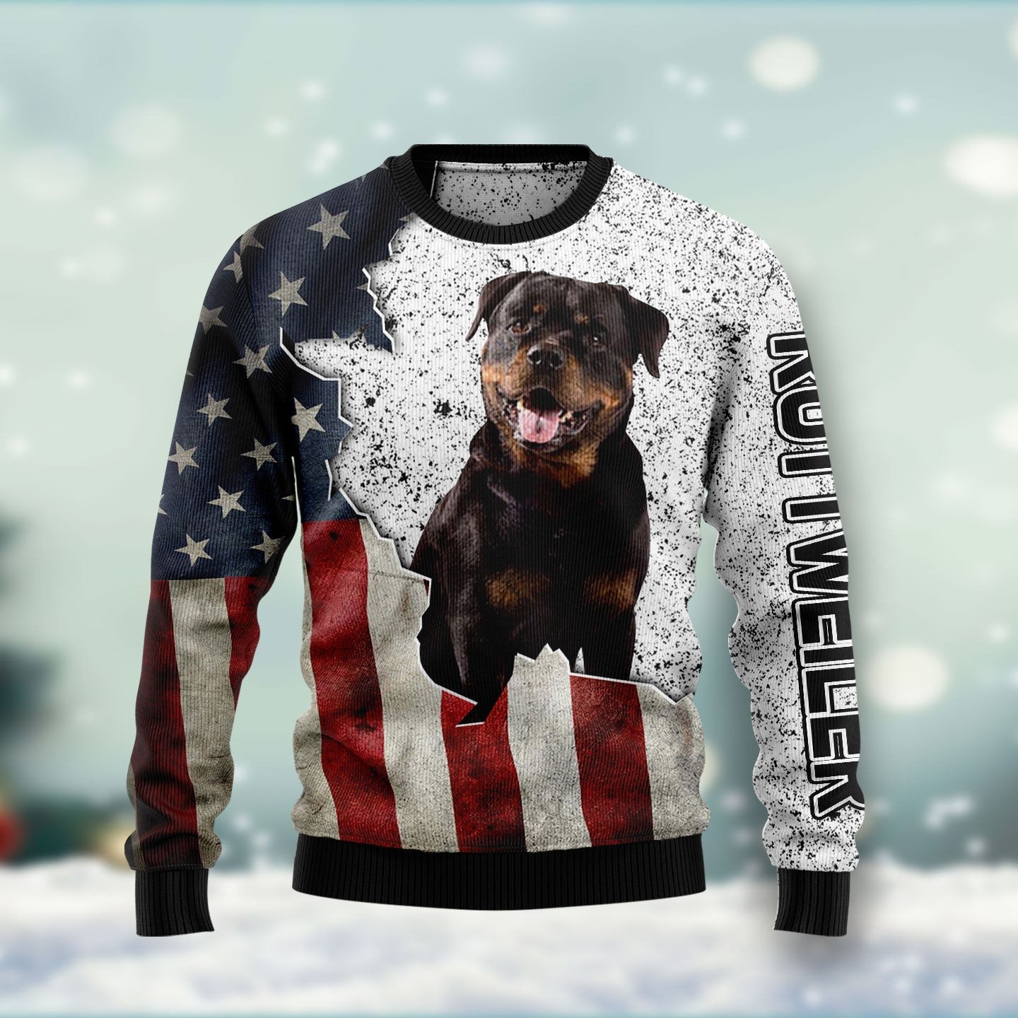 American Rottweiler Christmas sweater