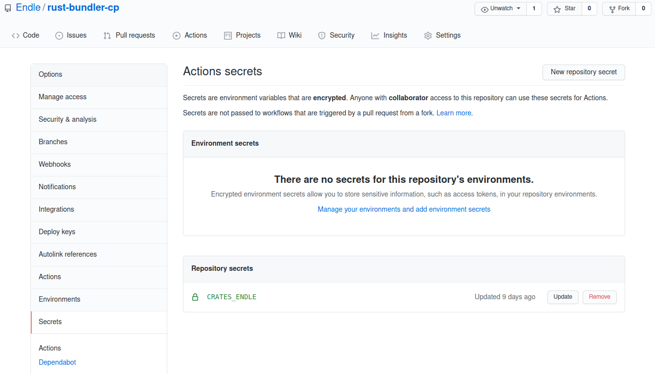 自动向 Crates.io 发布新版本 Blog of Endle