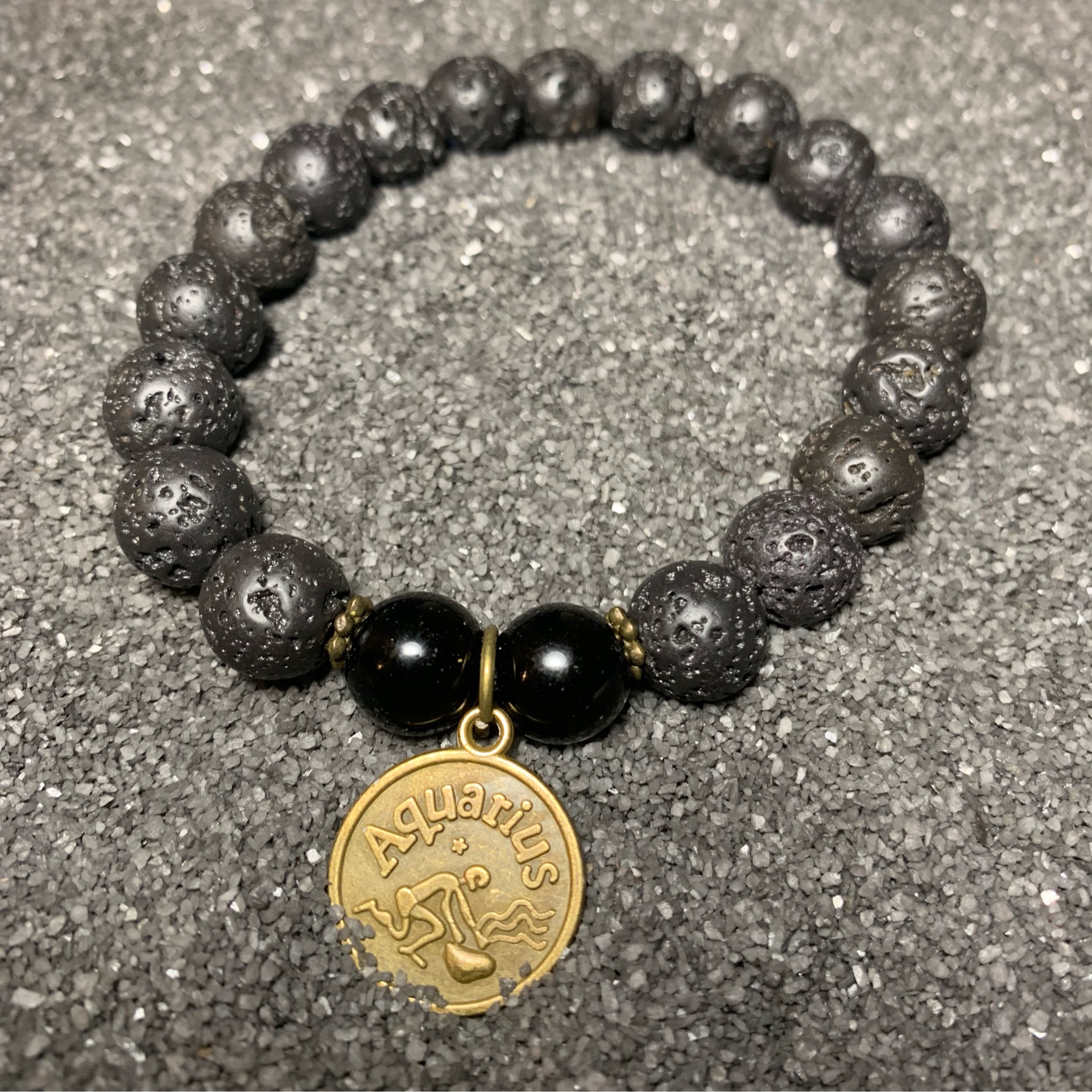 Aquarius Lava Stone Bracelet The Endless Journey Collection