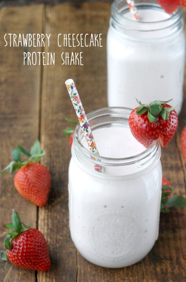 Strawberry Cheesecake Protein Shake Endlessly Inspired