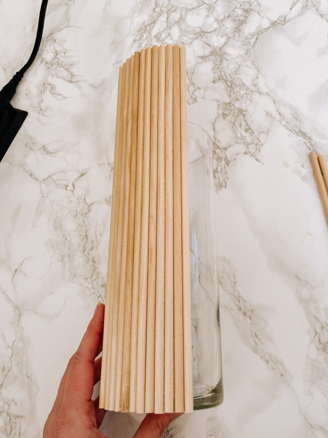 How to Make a DIY Wood Vase from Dollar Tree Items Endlessly Inspired