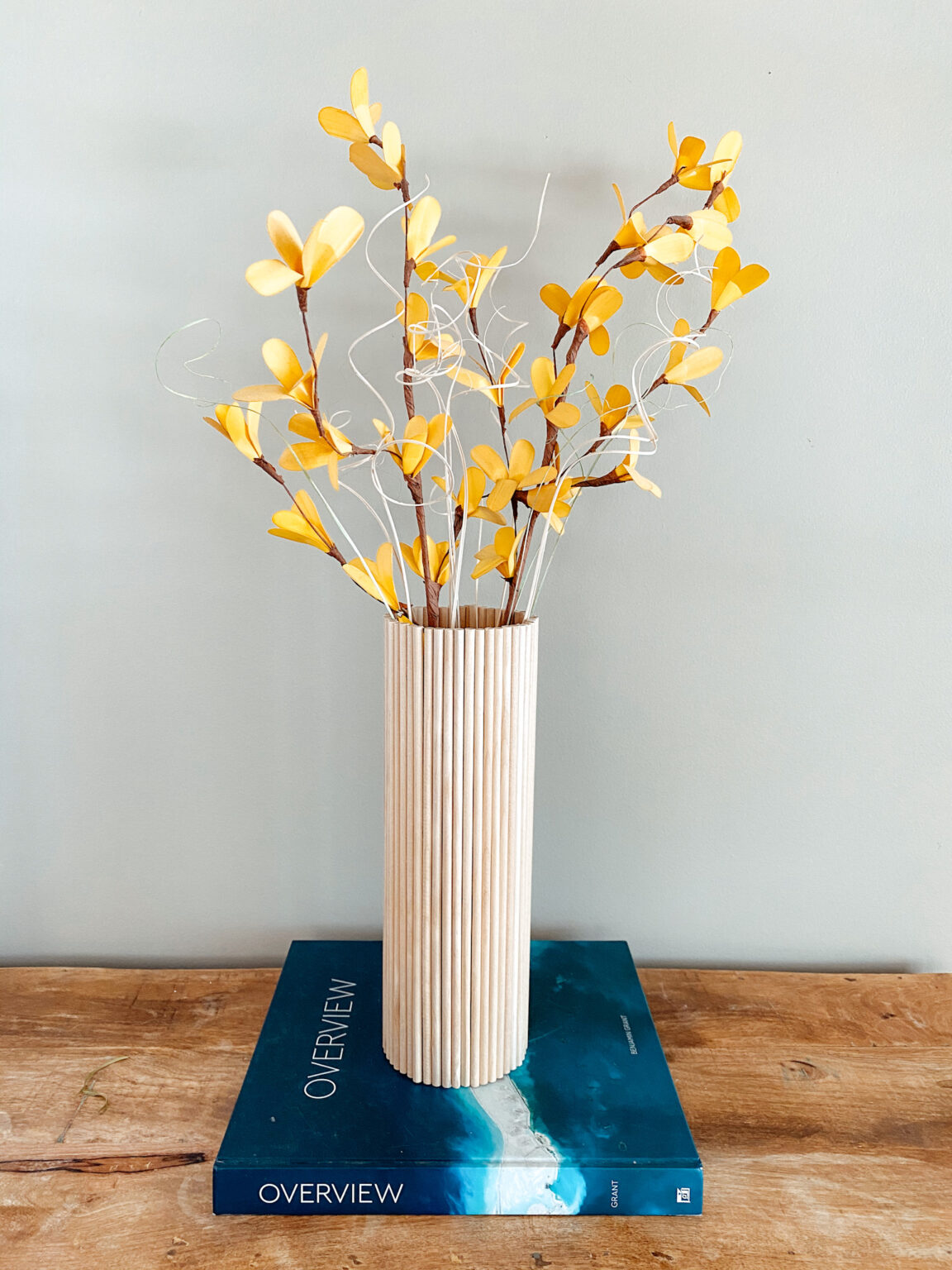 How to Make a DIY Wood Vase from Dollar Tree Items Endlessly Inspired
