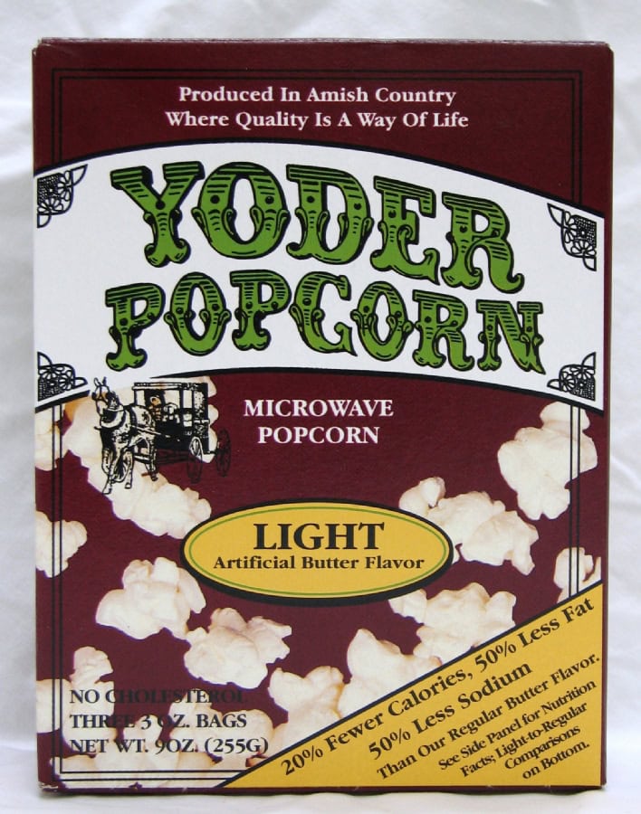 Yoder's Microwave Popcorn Light 1box/3pks End Of The Commons