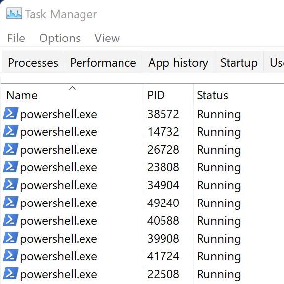 Troubleshoot rogue PowerShell processes running from C\Windows\CCM
