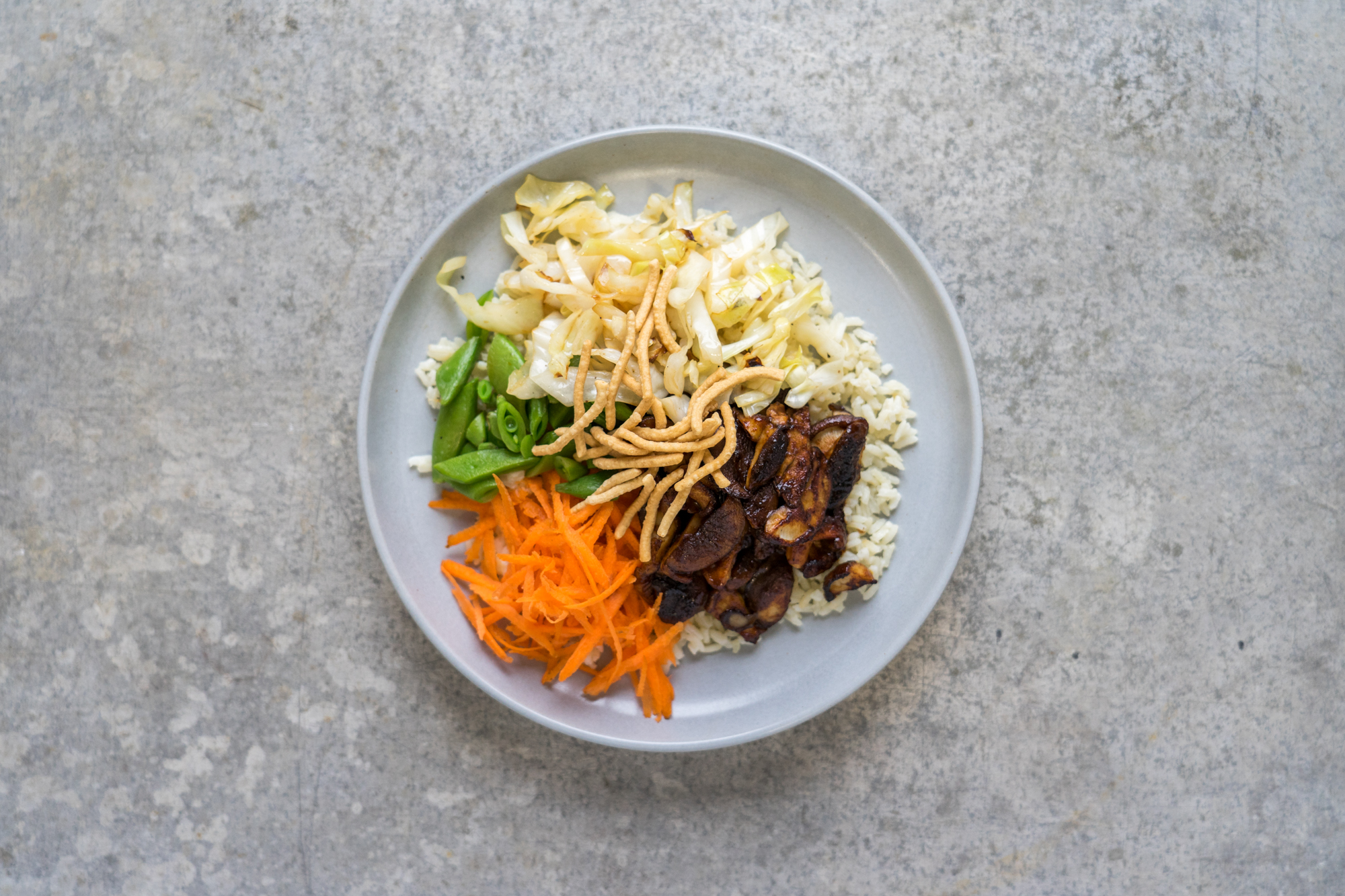 Egg Roll In A Bowl with Hoisin Portobellos Ends + Stems