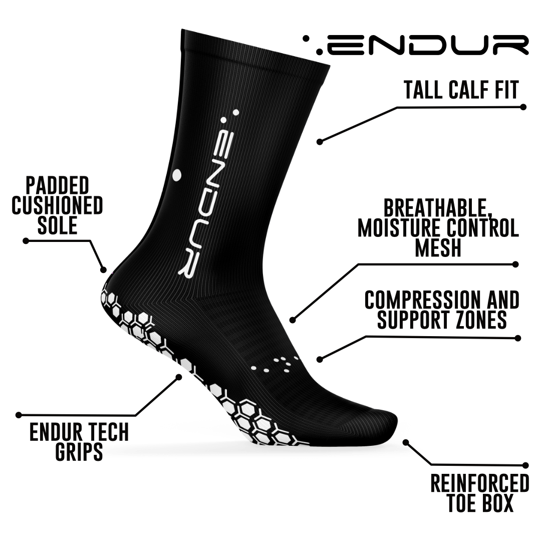 Endur Grip Socks Black Endur Sport