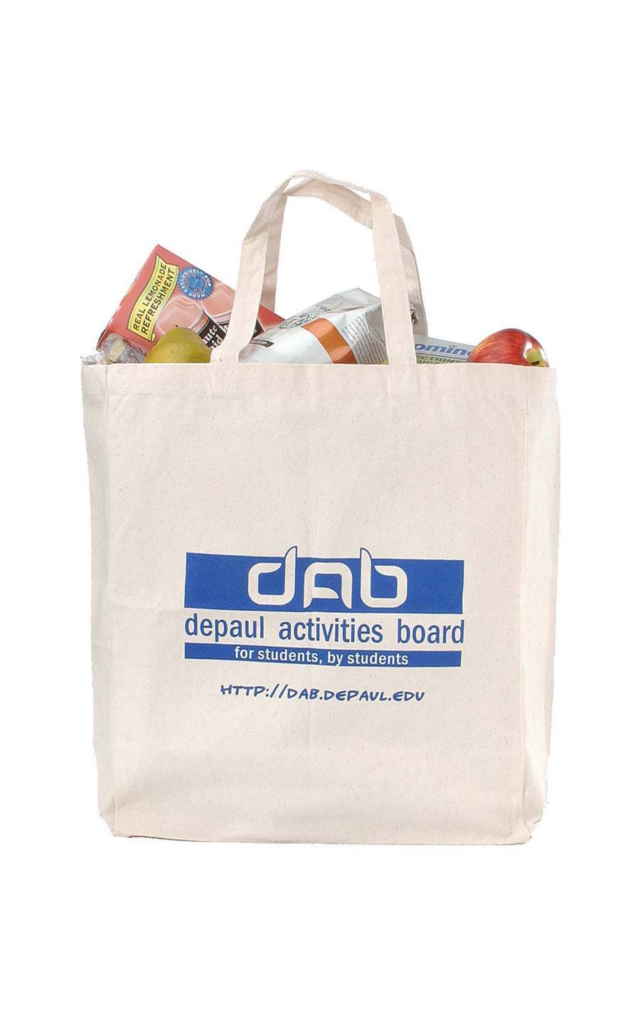 12oz. Cotton Canvas Grocery Tote with Side & Bottom Gusset EnduraPack