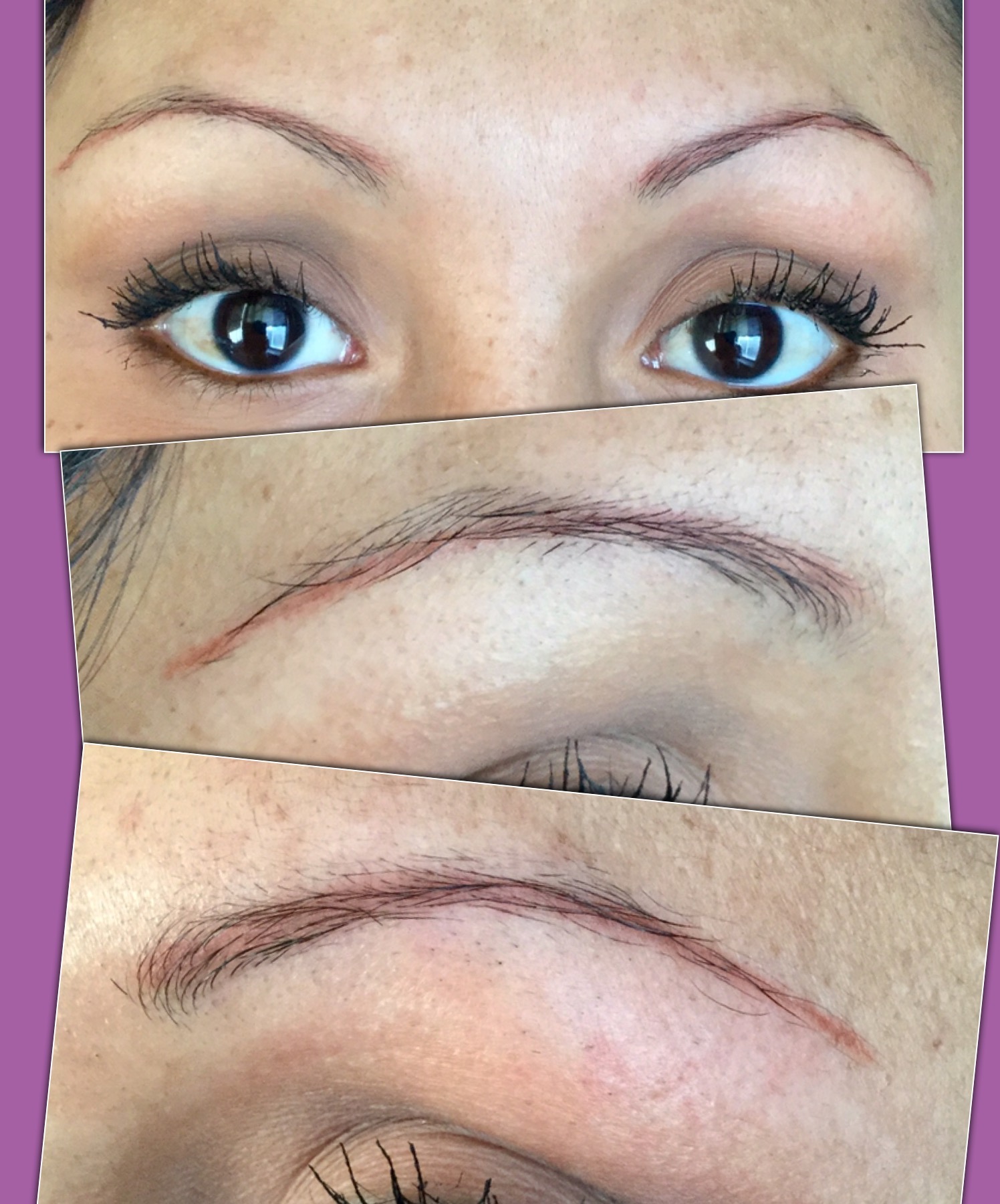 Brow Microblading over old faded tattoo Enduring Esthetics
