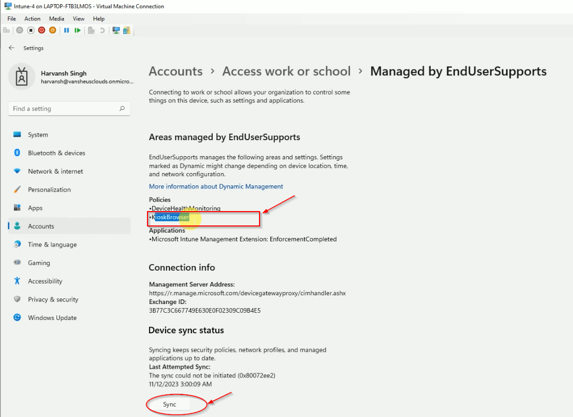 Setup Window 11 KIOSK mode with Intune