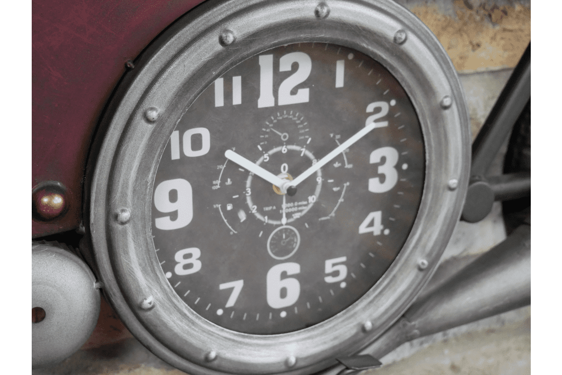 Stunning Large Wall Mounted Motorcycle Clock Enekes