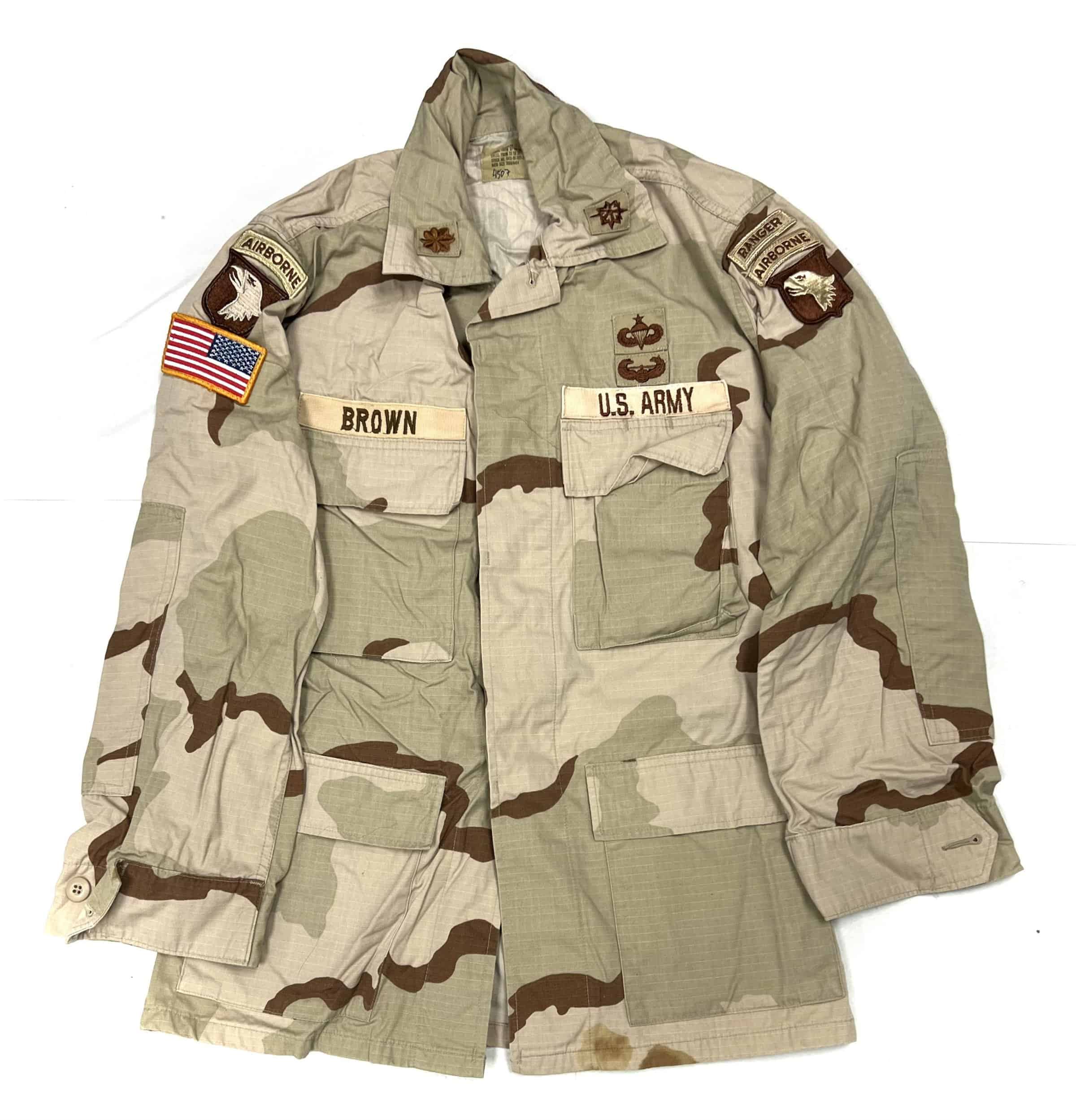 US Army DCU Jacket Double Patched to MAJ BROWN Ranger Qualified 101st