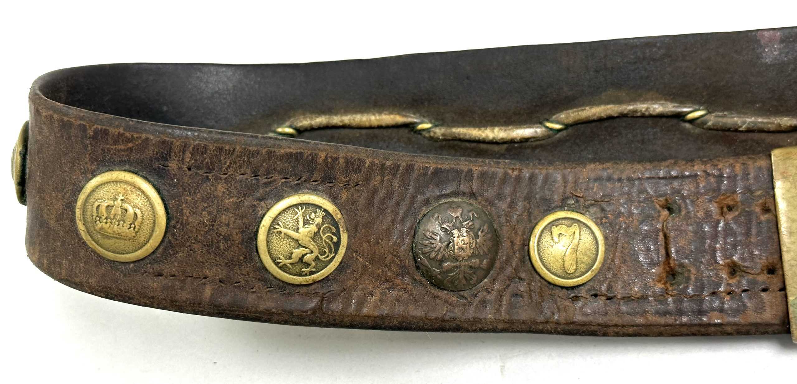 WW1 German Hate Belt with 21 Buttons Enemy Militaria