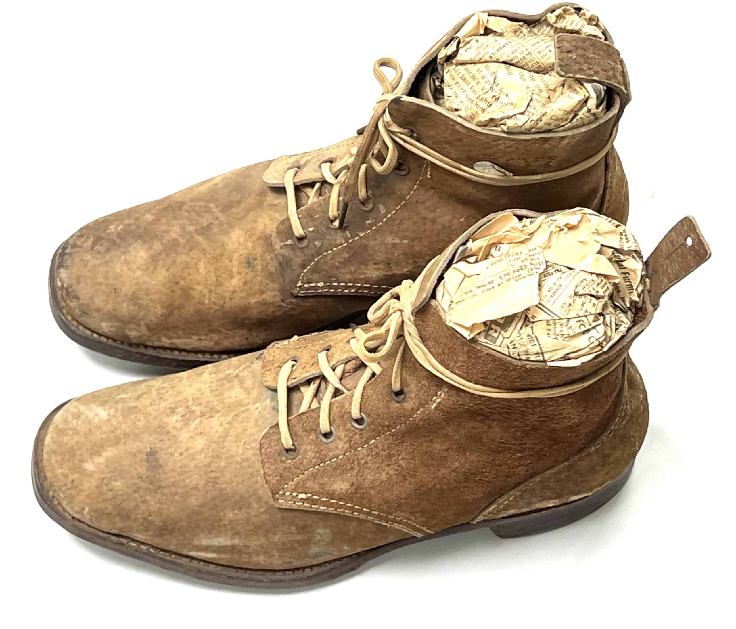 WW2 Japanese Army Enlisted & NCO Hob Nail Boots Unissued Enemy Militaria