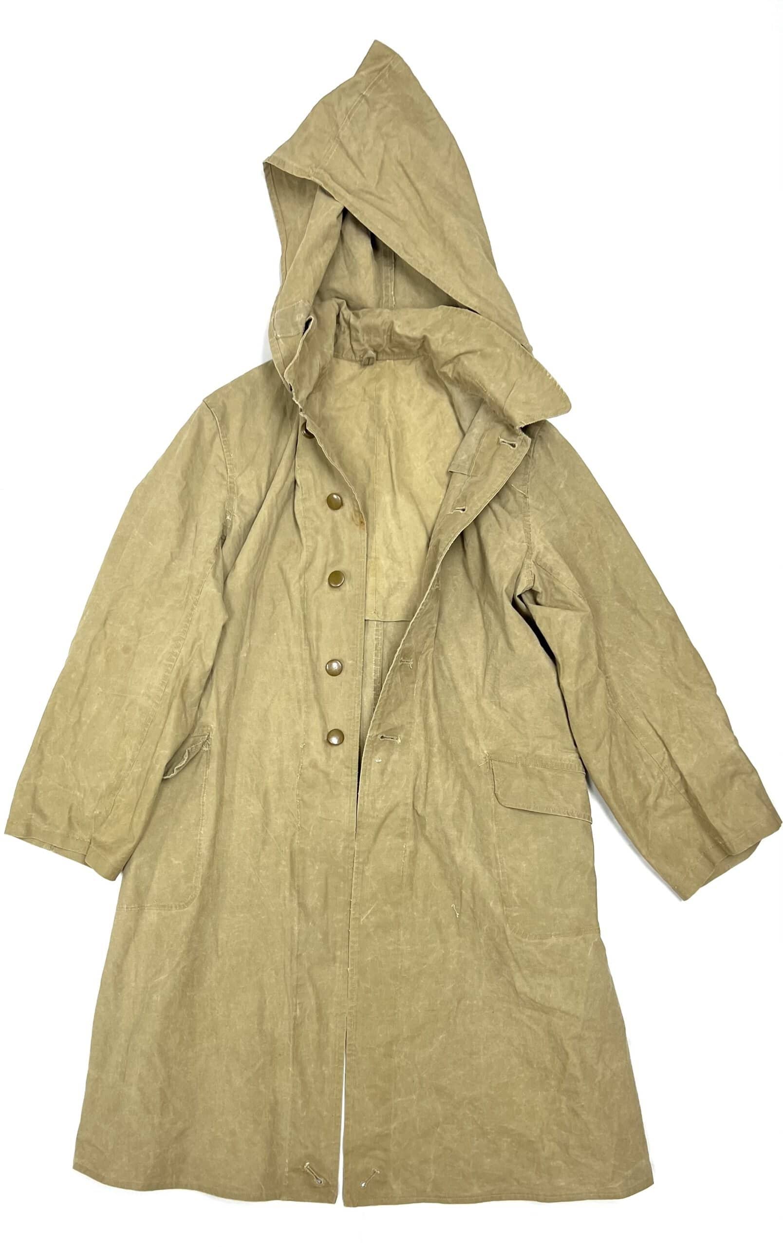 WW2 Japanese Army Enlisted & NCO Raincoat 1941 Enemy Militaria