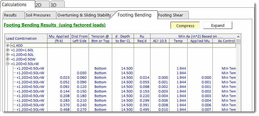 Calculation Modules > Foundations > Combined Footing