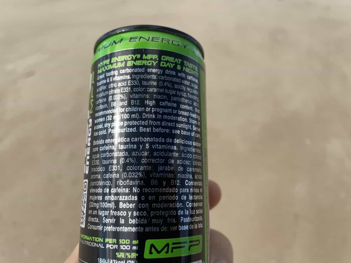 Hype Energy Drink Caffeine & Ingredients (Detailed) Energy Drink Hub