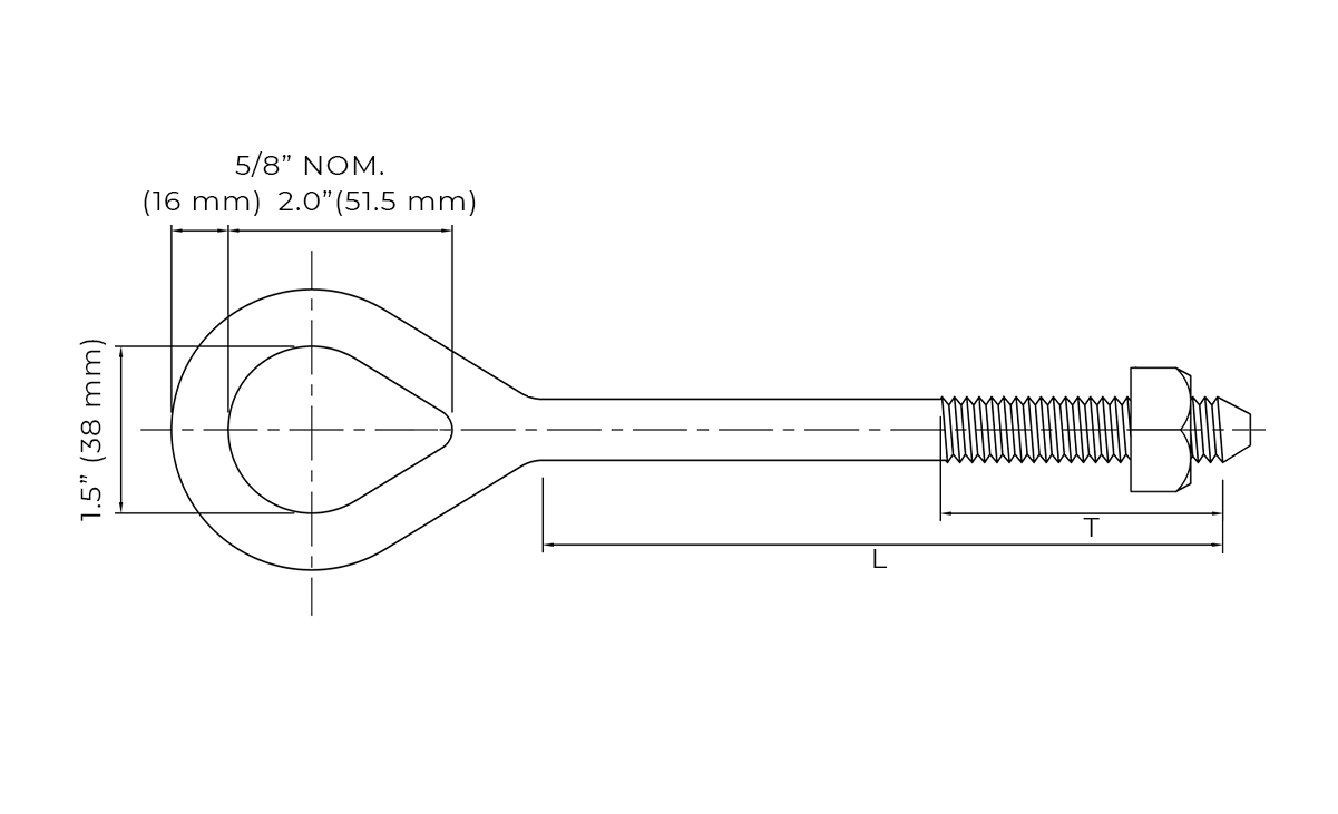 Socket Eyes Edmonton AB 3/4 Oval Eye Bolts Enerlink Corporation