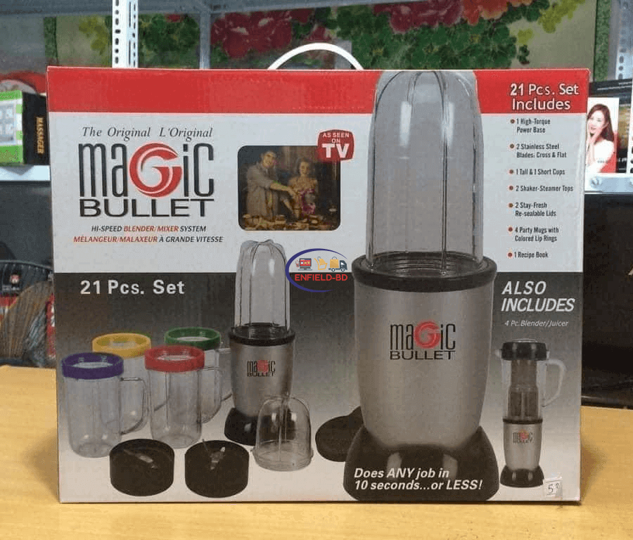 Magic Bullet Blender Mixer Food Processor 21 PCs Set Silver