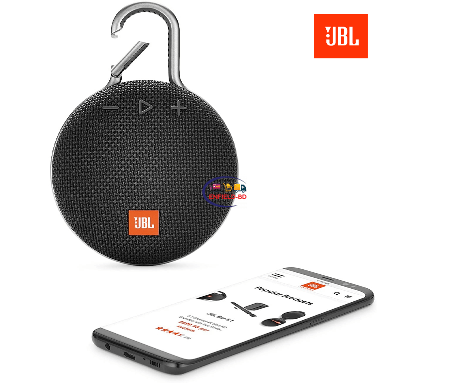 JBL CLIP 3 Waterproof Portable Bluetooth Speaker Black