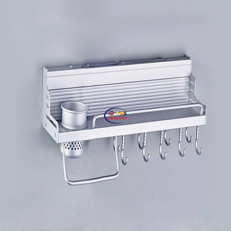 Wall Hanging Kitchen Shelf New Portable Aluminium Rack