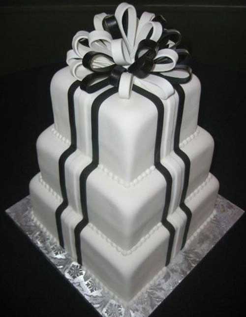 35 Modelos de Bolo de Casamento Quadrado (Fotos)