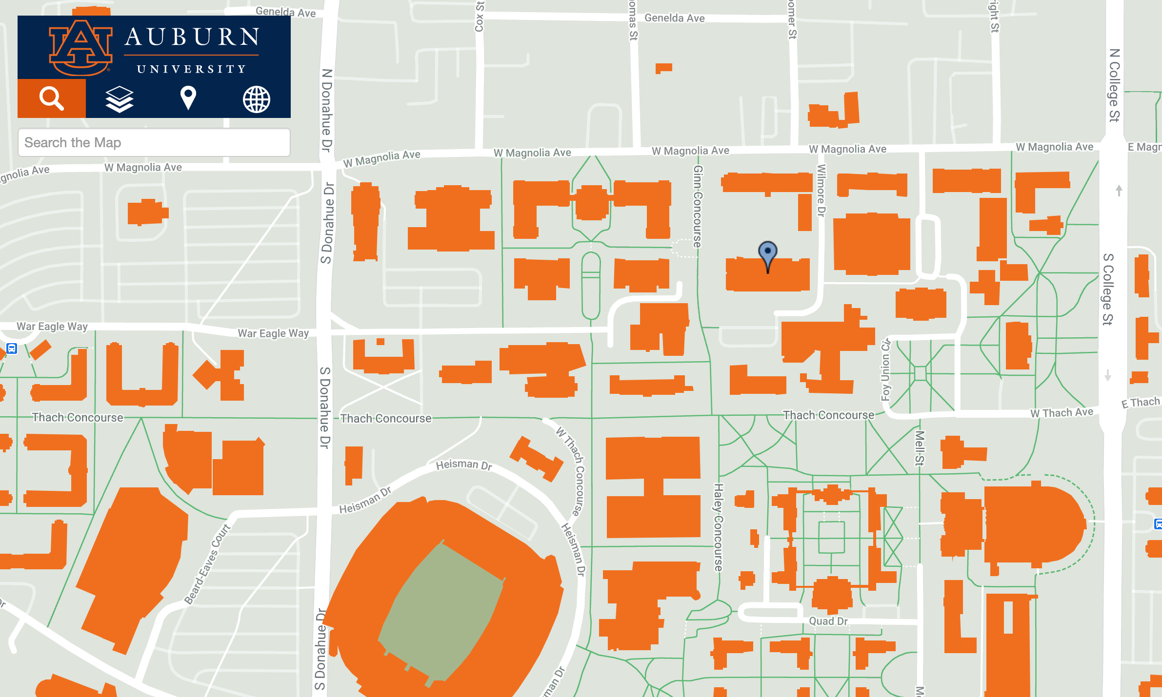 Auburn University Campus Map
