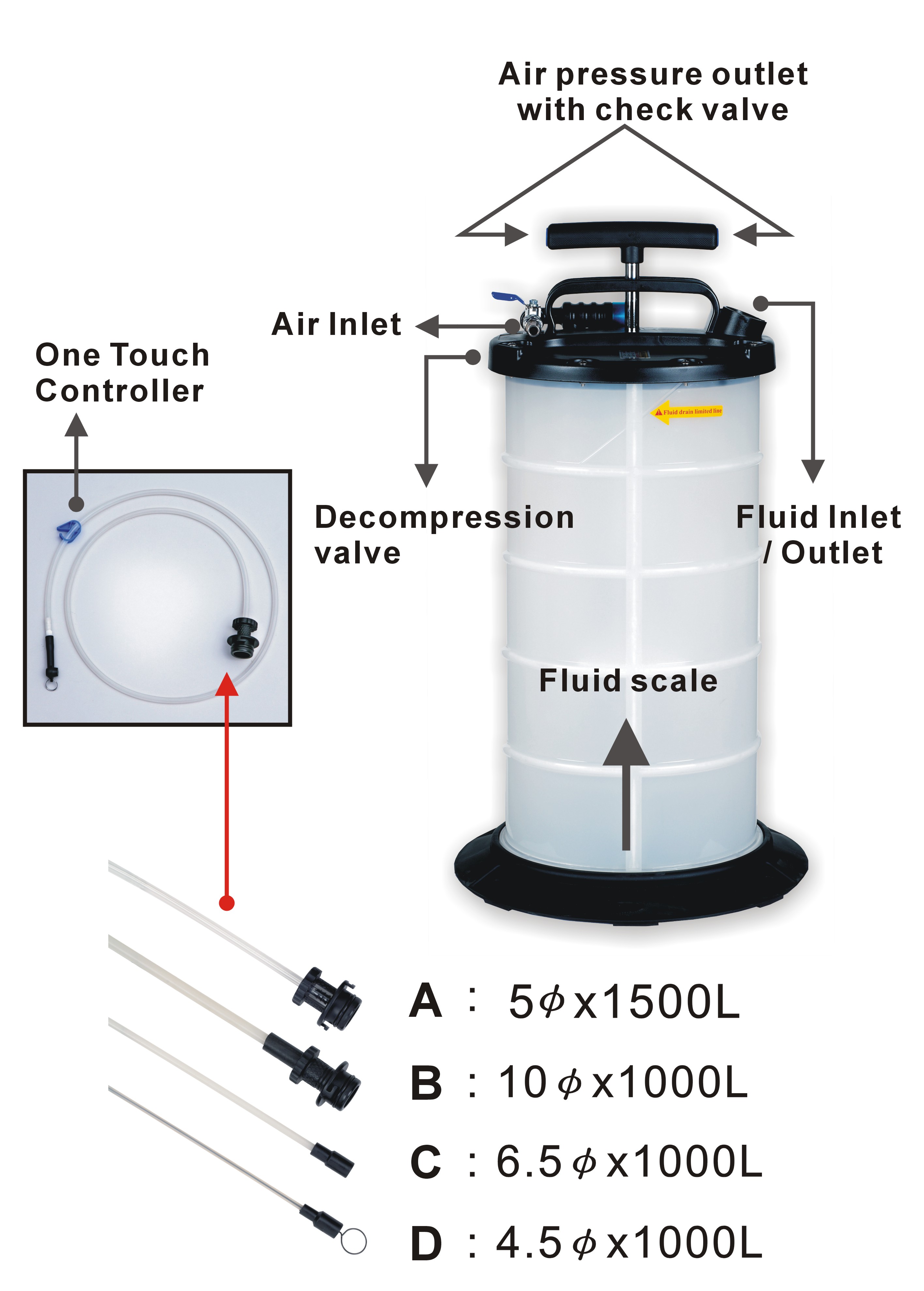 PNEUMATIC & HAND OPERATED FLUID EXTRACTOR JTC1050 [JTC1050] RM950