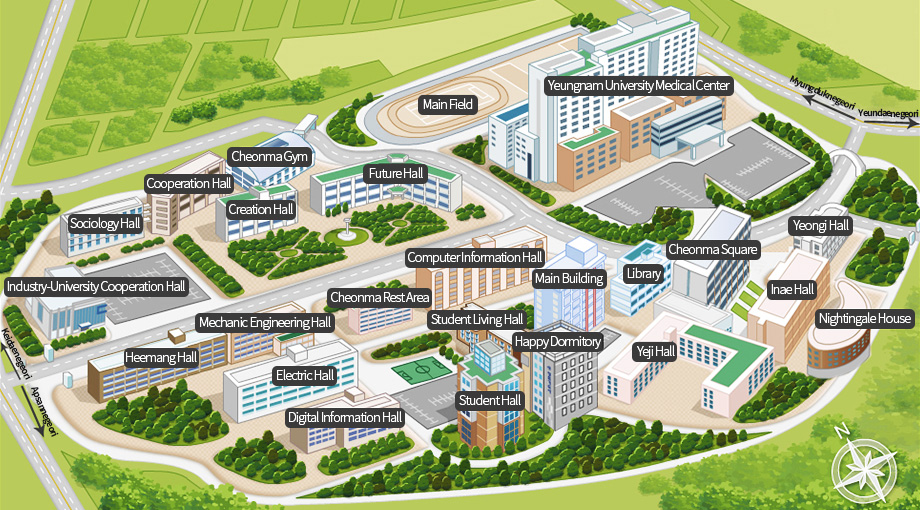 Cleveland State Department Of Biological Sciences Campus Map Campus Tour > About YNC > 영문