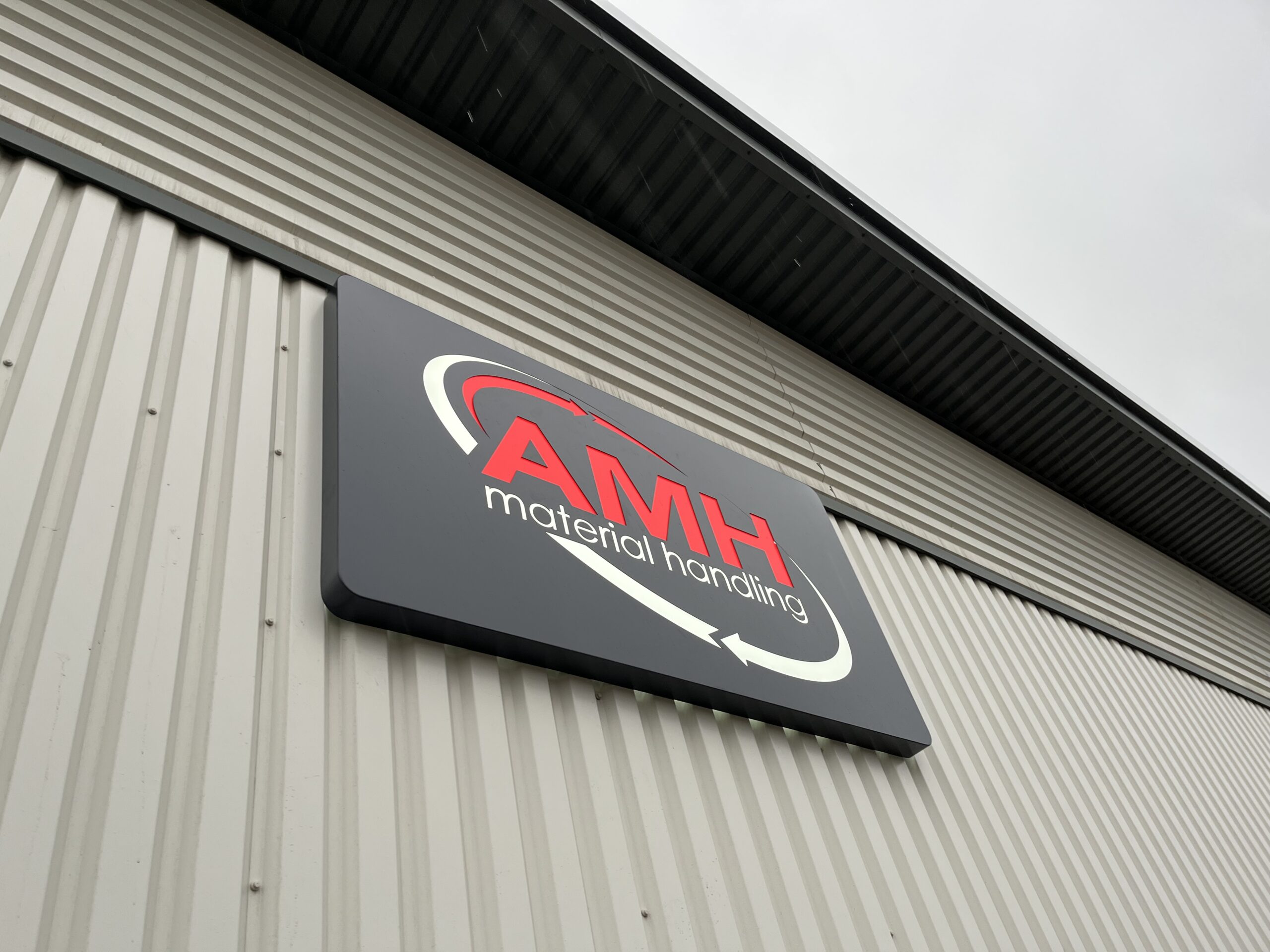 AMH Illuminated Exterior Signage Install Engage Creative
